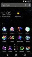 Color Phone Theme - Neon Night Star Affiche