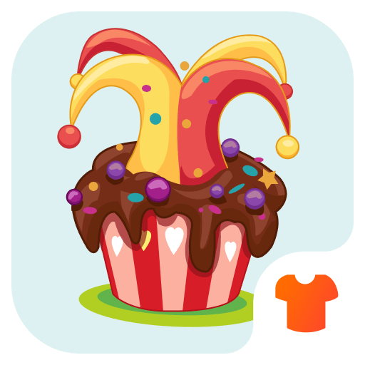 Cartoon Theme - Chocolate Cupcake