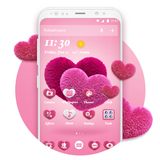 Pink Hearts 2018 - Love Wallpaper Theme ikon