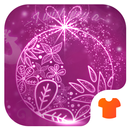 APK Neon Purple Flower Theme