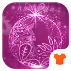 Neon Purple Flower Theme icono