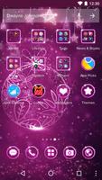 Neon Purple Flower Theme Screenshot 1