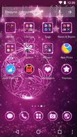 Neon Purple Flower Theme captura de pantalla 1