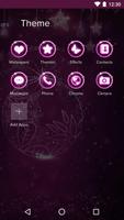 Neon Purple Flower Theme captura de pantalla 2