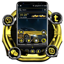 Golden Sport Car Theme aplikacja