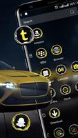 Golden Sport Car Theme captura de pantalla 2