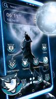 Moon Wolf Launcher Theme Poster