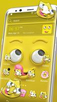 Cute Funny Face Launcher Theme ポスター