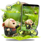 Cute Pig Rainy Launcher Theme simgesi