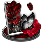 Dark Red Flower Launcher Theme ícone