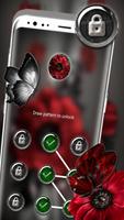 Dark Red Flower Launcher Theme imagem de tela 3