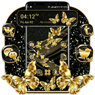 Golden Butterfly Glitter Launc icône