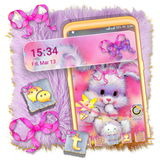 Kawaii Rabbit Launcher Theme simgesi
