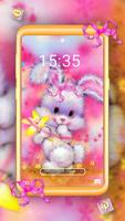 Kawaii Rabbit Launcher Theme imagem de tela 2