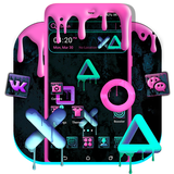 Neon Paint Launcher Theme Zeichen