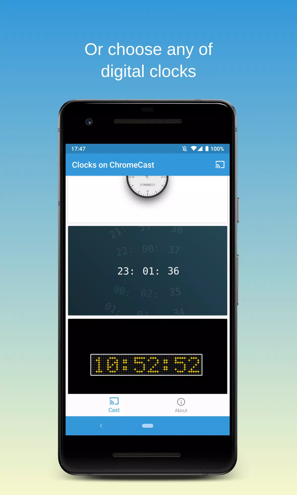 Descarga de APK de Relojes en Chromecast para Android