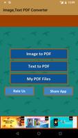 Image, Text Content to PDF Converter पोस्टर