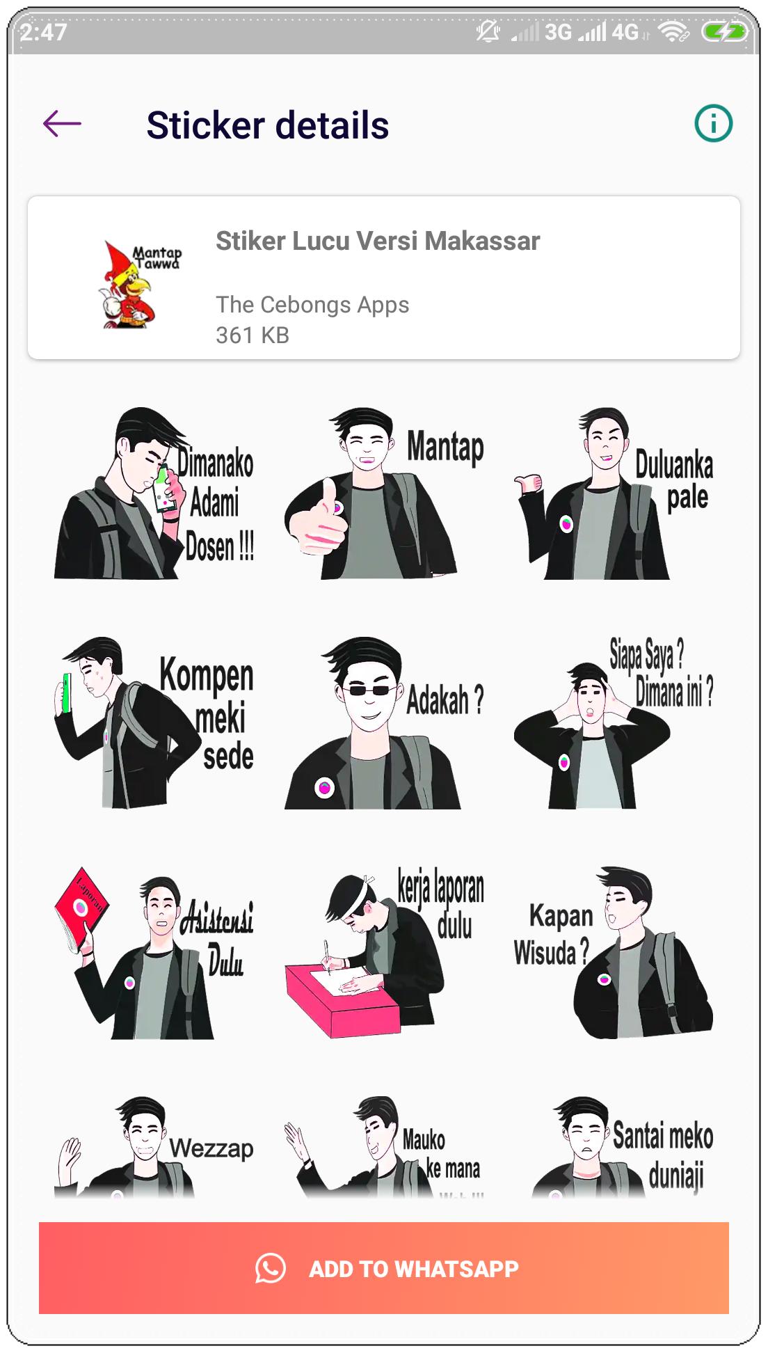 27 Viral  Stiker  Wa Lucu  Makassar Terlengkap Lokerstiker