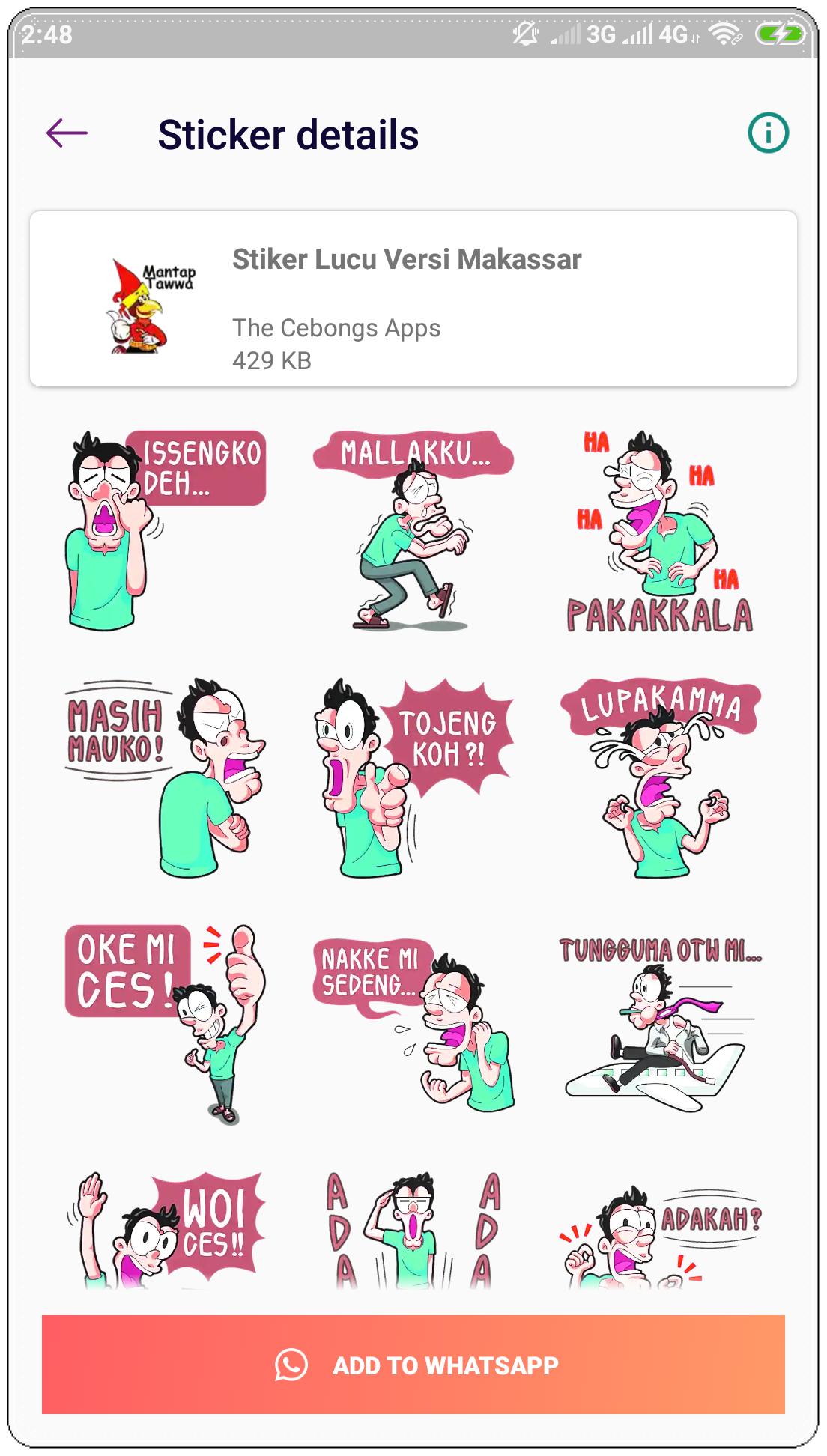 Stiker Makassar Lucu Wastickerapps For Android Apk Download