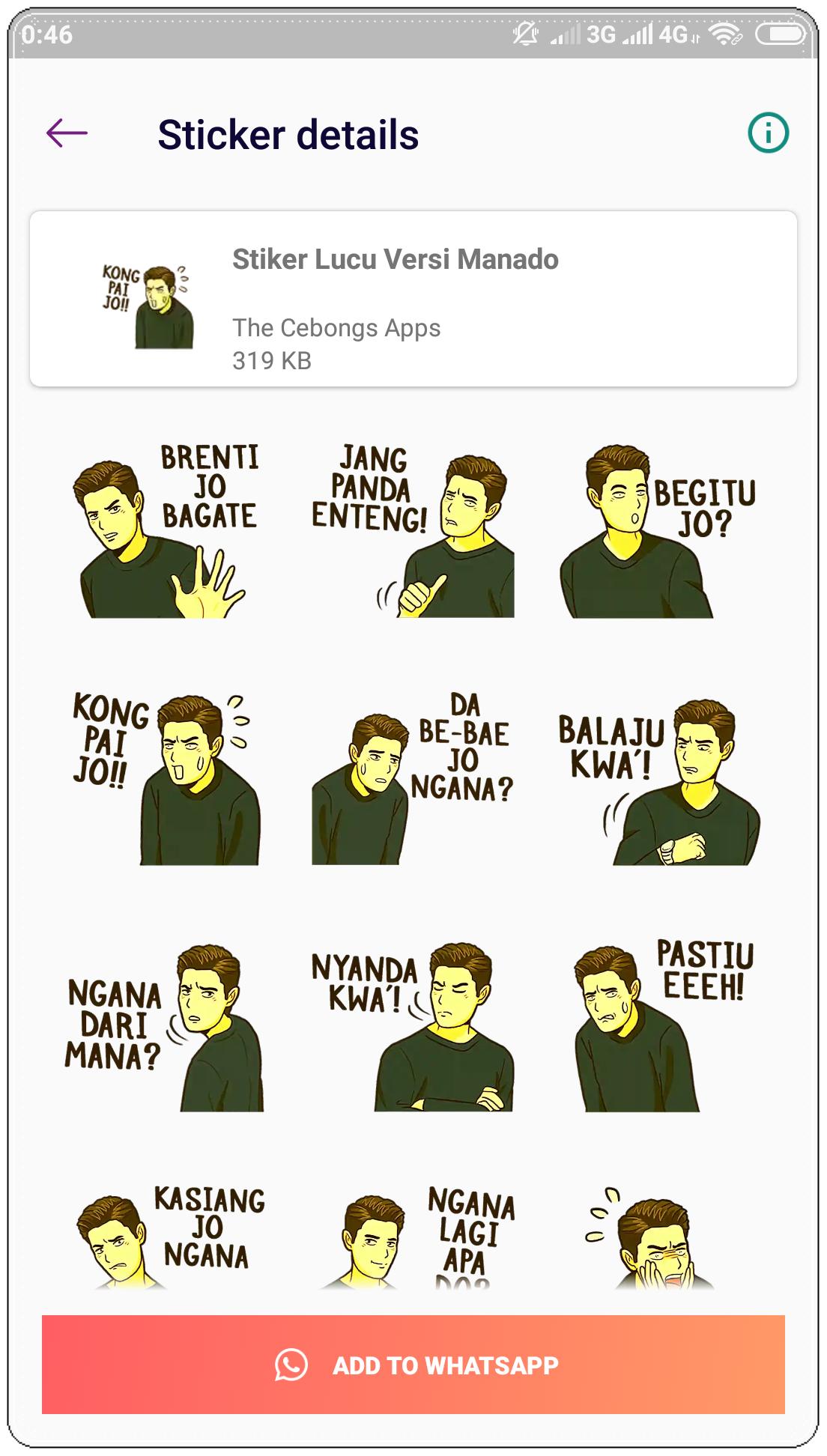 Stiker Manado Lucu Wastickerapps For Android Apk Download