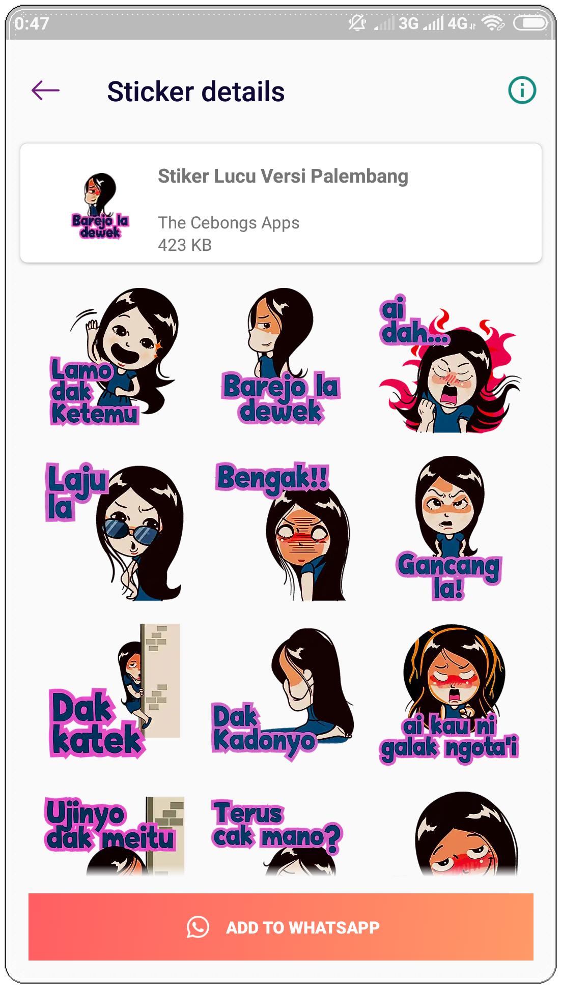 Stiker Palembang Lucu Wastickerapps For Android Apk Download