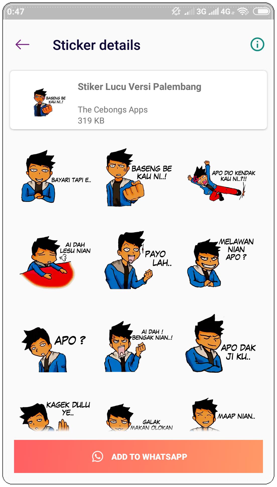 Stiker Palembang Lucu Wastickerapps For Android Apk Download