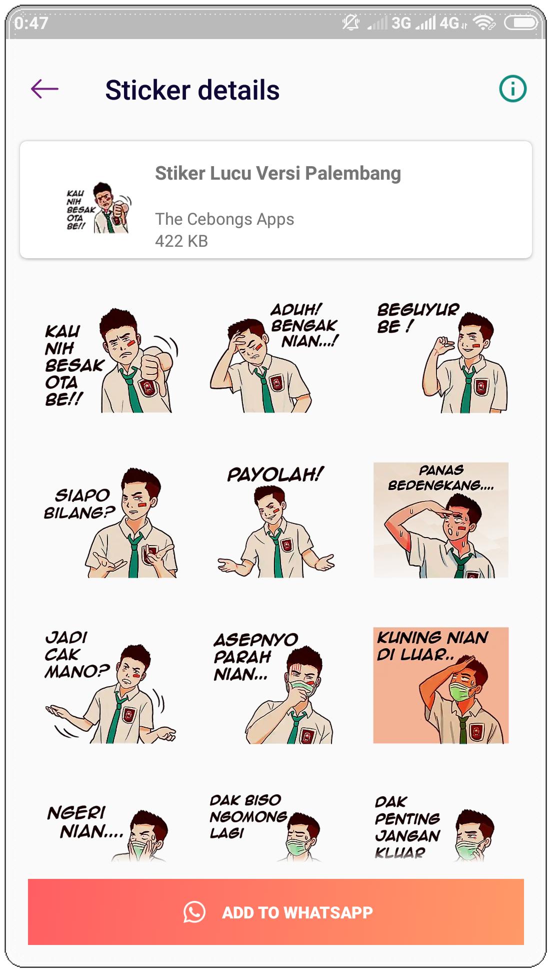 Stiker Palembang Lucu Wastickerapps For Android Apk Download