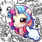 Sticker Puzzle - Coloring Game ícone
