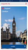 London map offline guide plakat