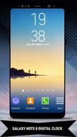 Digi Clock Widget Galaxy Note8 poster
