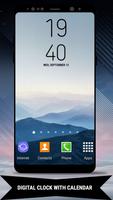 Digi Clock Widget Galaxy Note8 screenshot 1