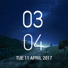 Digital Clock Galaxy S8 Plus ไอคอน