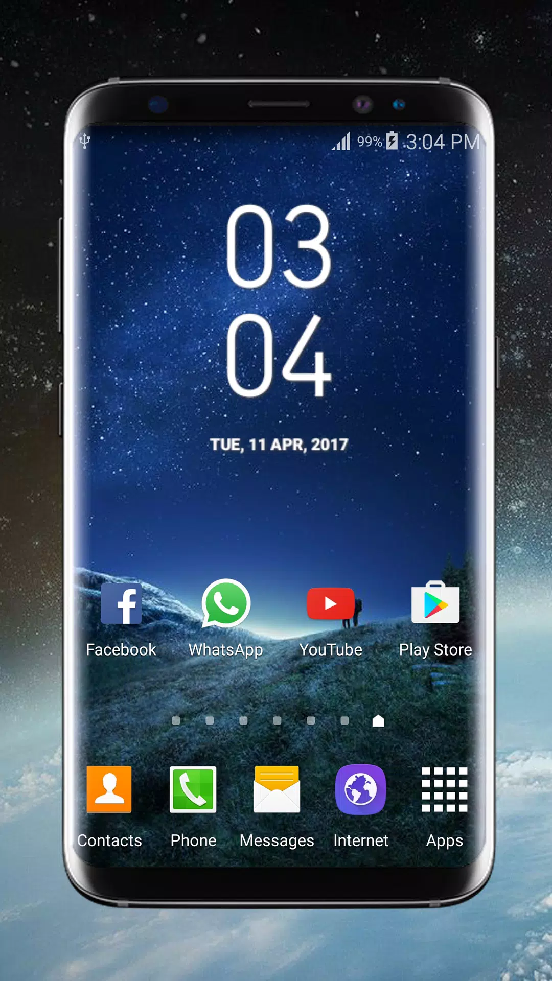 Digital Clock Galaxy S8 Plus APK für Android herunterladen