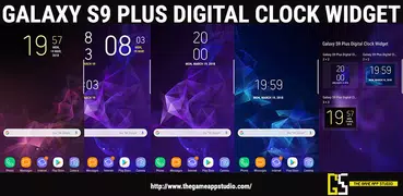 Digital Clock Widget Galaxy S9