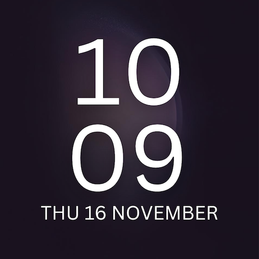 Digital Clock Widget Galaxy S9