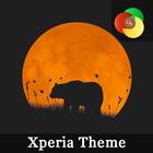 Orange moon | Xperia™Theme  +  icon