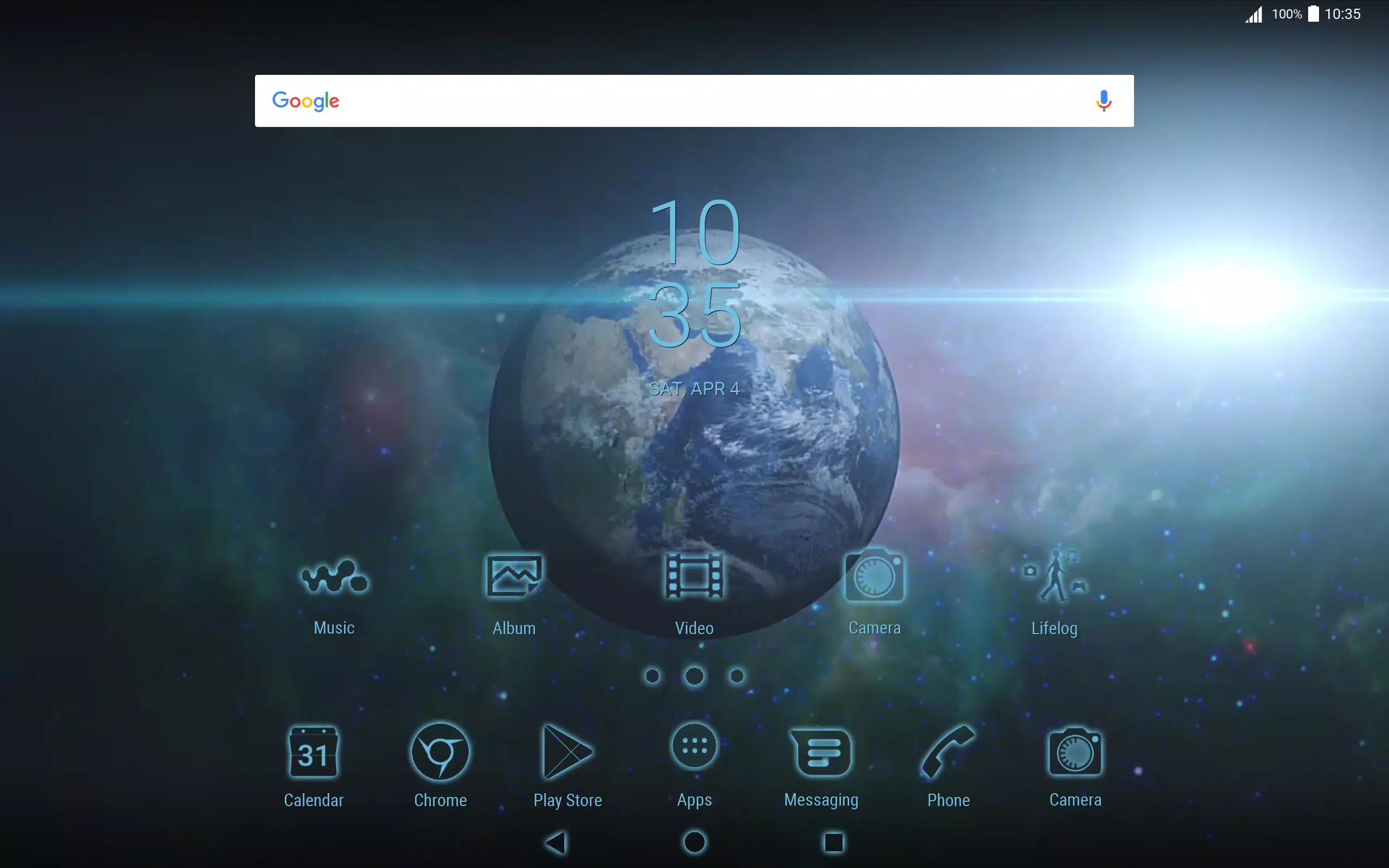 Earth In The Galaxy Xperia Theme Live Wallpaper For Android Apk Download