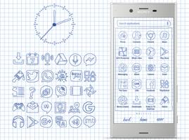 Hand drawn - Icon Pack Theme with 9025+ icons penulis hantaran