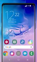 Galaxy S10 Wallpaper blue-rose poster