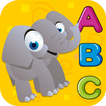 ABC動物アルファベットトレース-パズルの色付け
