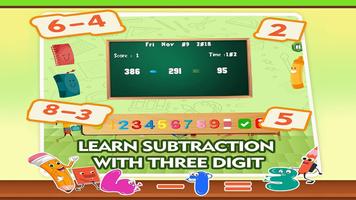 Aprender Subtraction Juegos Poster