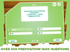 App Quiz sur les prépositions  Affiche