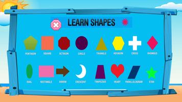학습 모양 및 색상 게임-재미있는 직소 퍼즐 포스터