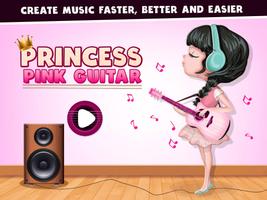 Girls Princess Guitar & Piano Affiche