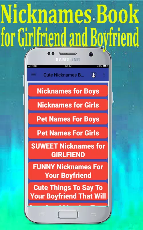 Nicknames Book for Girlfriend and Boyfriend APK pour Android ...