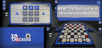 Checkers 3D Board Game Cartaz