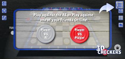 Checkers 3D Board Game اسکرین شاٹ 2