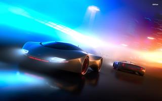 3D Racing Car Wallpaper پوسٹر