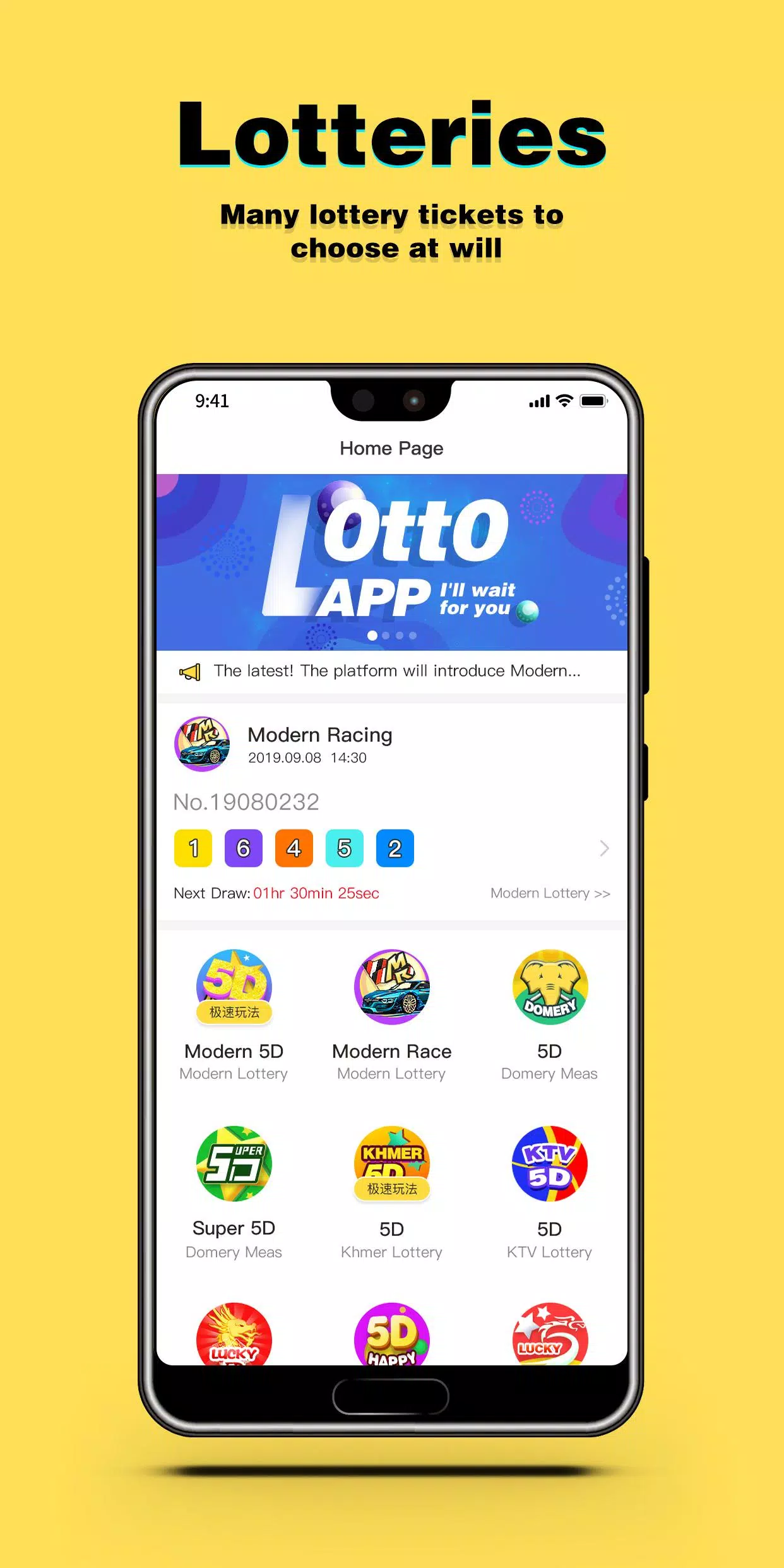 Lotto mobile application