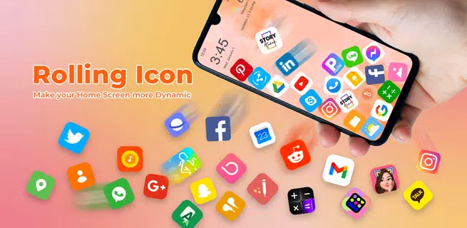 Rolling Icon: 3D Wallpaper